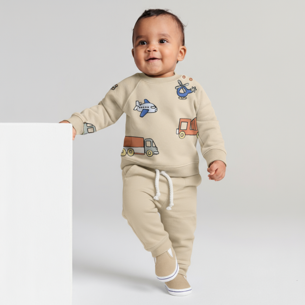 Travel Boy Cotton Joggers Set